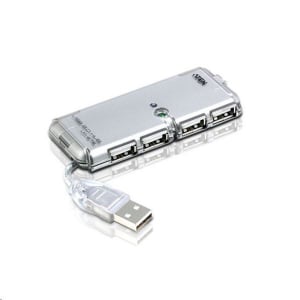 ATEN USB 2.0 4 portos hub, aktív, fehér (UH275Z-AT-G)