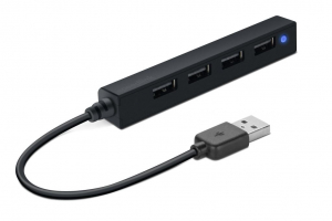 Speedlink Snappy Slim 4 portos USB 2.0 Hub fekete (SL-140000-BK)