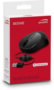 Speedlink BEENIE egér visszahúzható kábellel fekete (SL-610012-BK)