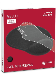 Speedlink VELLU zselés egérpad fekete (SL-620802-BK)