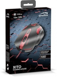 Speedlink XITO Gaming egér fekete-piros (SL-680009-BKRD)