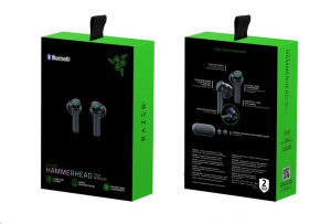 Razer Hammerhead True Wireless Bluetooth mikrofonos fülhallgató fekete-zöld (RZ12-02970100-R3G1)
