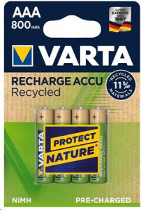 Varta Recycled AAA 800 mAh ceruza akku (4db/csomag)  (56813101404)