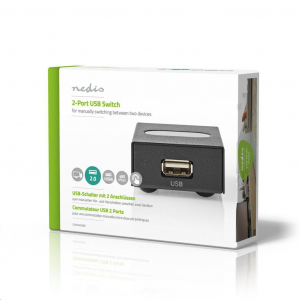 Nedis CSWI6002BK 2 portos USB switch fekete