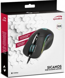 Speedlink SICANOS RGB Gaming egér fekete (SL-680013-BK)