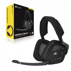 Corsair Gaming Void Elite RGB 7.1 Carbon wireless headset fekete (PC, PS4) (CA-9011201-EU)