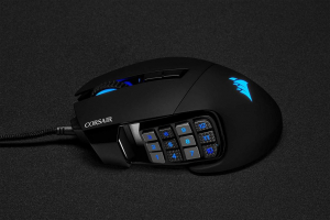 Corsair Scimitar RGB ELITE MOBA/MMO Gaming optikai egér fekete  (CH-9304211-EU)