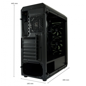 LC Power 703B Quad-Luxx táp nélküli ablakos ház fekete (LC-703B-ON)