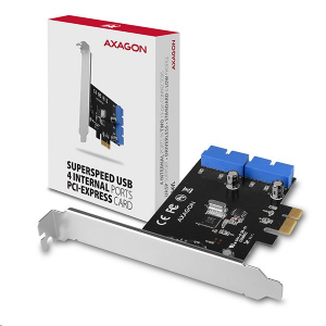 Axagon 4x USB 3.2 Gen1 bővítő kártya PCIe (PCEU-034VL)