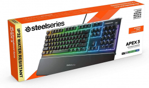 Steelseries Apex 3 UK gamer billentyűzet fekete (64810)