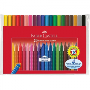 Faber-Castell Grip kimosható színes filctoll szett 20db-os (155320)