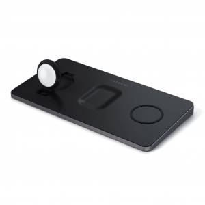 Satechi Trio vezeték nélküli töltő pad (Apple Watch, Airpods, iPhone) fekete (ST-X3TWCPM)