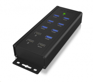 RaidSonic 7x Port USB 3.0 + 3x töltőport Hub fekete (IB-HUB1703-QC3)