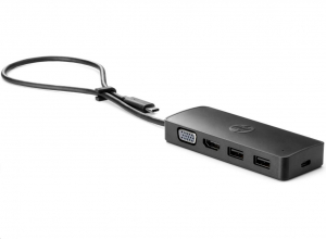 HP USB-C Travel Hub G2 notebook dokkoló fekete (7PJ38AA)