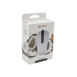 Sbox M-901W optikai egér fehér-fekete