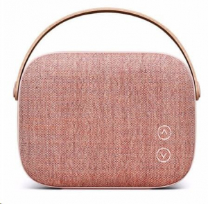 VIFA HELSINKI premium Bluetooth sztereó hangszóró valódi bőr hordszíjjal pasztell rózsa (MG-VIFA-83075)