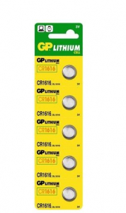 GP 3V CR Lithium gombelem CR1616 (5db/blister)  (GPCR1616)