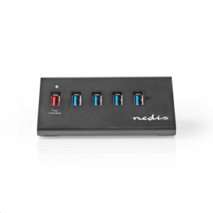 Nedis 5 portos USB HUB USB 3.0 (UHUBUP3510BK)