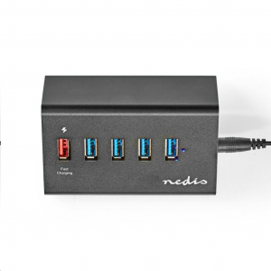 Nedis 5 portos USB HUB USB 3.0 (UHUBUP3510BK)