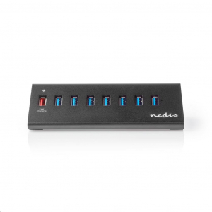 Nedis 8 portos USB hub USB 3.0 (UHUBUP3810BK)