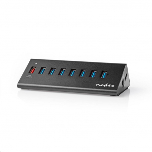 Nedis 8 portos USB hub USB 3.0 (UHUBUP3810BK)