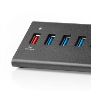 Nedis 8 portos USB hub USB 3.0 (UHUBUP3810BK)