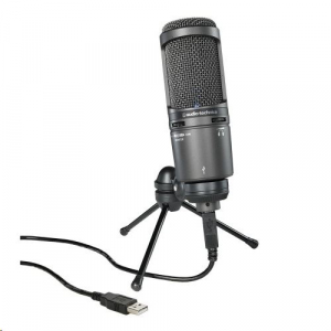 Audio-Technica AT2020USB+ kardioid kondenzátor USB mikrofon, fejhallgató kimenet