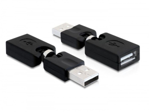 Delock forgatható adapter USB 2.0-A apa > anya (65260)