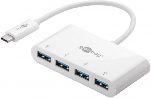 Goobay USB-C Hub 4 port fehér (66274)