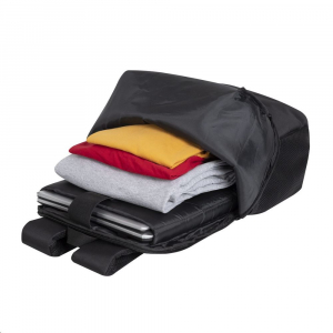 RivaCase 8068 Regent Notebook hátizsák 15.6" fekete + acél kulacs (4260403574003)