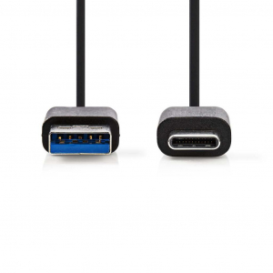 Nedis CCGB61600BK10 USB-C - USB-A töltő- és szinkronkábel 1m fekete dobozos