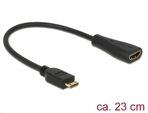 Delock HDMI Ethernettel Mini-C apa véggel > A anya kábel (65650)