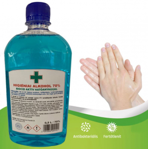 Higiéniai alkohol 70% kéz és bőr fertőtlenítésre 0,5 liter (HIGIALKOHOL70)