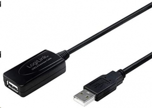 LogiLink UA0143 USB 2.0 hosszabbító kábel fekete 10m