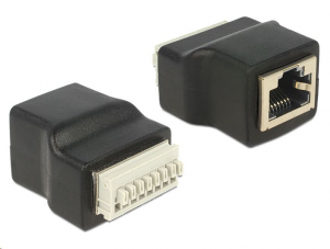 Delock RJ45 anya > Terminal Block nyomógombbal, 8 pines adapter (65527)