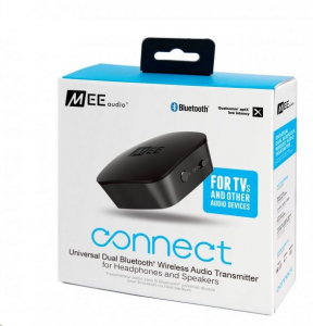 MEE audio CONNECT univerzális dual Bluetooth audio jeltovábbító TV néző fejhallgatókhoz (MEE-AF-T1-BK-MEE)