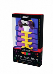 Grixx In-ear Shoe Lace 10 mm fülhallgató lila-sárga (GROHIELACE02)