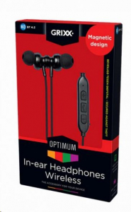 Grixx In-ear Sport Bluetooth fülhallgató fekete (GROHIEBTBK01)