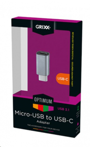 Grixx Optimum USB Type C - Micro USB adapter (GROADCTOMUSB01)