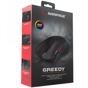 Rampage SMX-G72 GREEDY Gaming egér fekete (33362)
