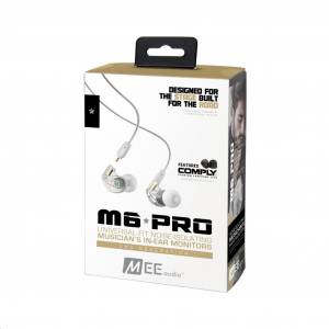 MEE audio M6 PRO MKII zajkizáró kialakítású, professzionális fülhallgató (IEM), cserélhető kábellel átlátszó (EP-M6PROG2-CL)