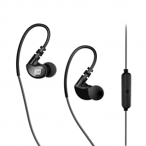 MEE audio X1 sport fülhallgató mikrofonnal és távirányítóval IPX5 vízvédettséggel fekete-szürke (MEE-EP-X1-GYBK)