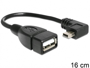 Delock 83245 USB mini apa > USB 2.0-A anya OTG kábel 16 cm