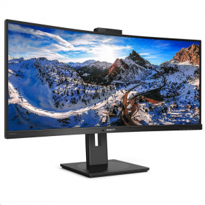 34" Philips 346P1CRH/00 ívelt LCD monitor USB-C dokkolóval