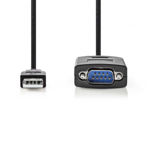 Nedis CCGW60852BK09 USB A dugasz - RS232 dugasz 0,9 m-es konverter kábel