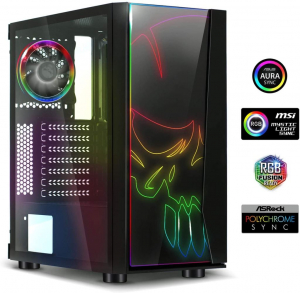 Spirit Of Gamer GHOST ONE táp nélküli ablakos mATX ház fekete (8901)