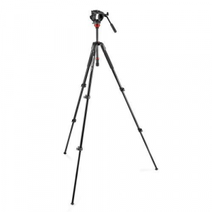 Manfrotto MVH500AH fluid fej lapos alappal + 190X alu video tripod (MVK500190XV)