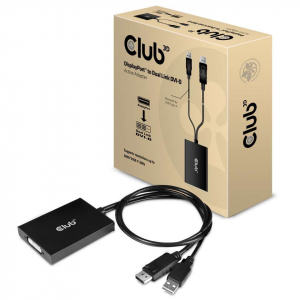 CLUB3D Displayport - DVI-D Dual-Link aktív adapter (CAC-1010)