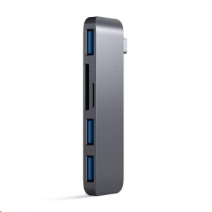 Satechi Aluminium TYPE-C USB COMBO Hub (3x USB 3.0,MicroSD) asztroszürke (ST-TCUHM)