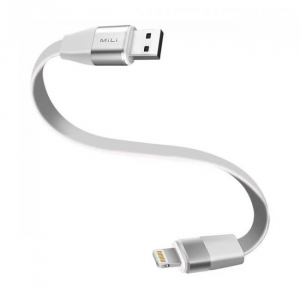 Mili iData Cable Micro SD kártyaolvasó és Lightning adatkábel 20cm fehér-ezüst (MILI-HI-D72)